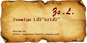 Zsemlye László névjegykártya